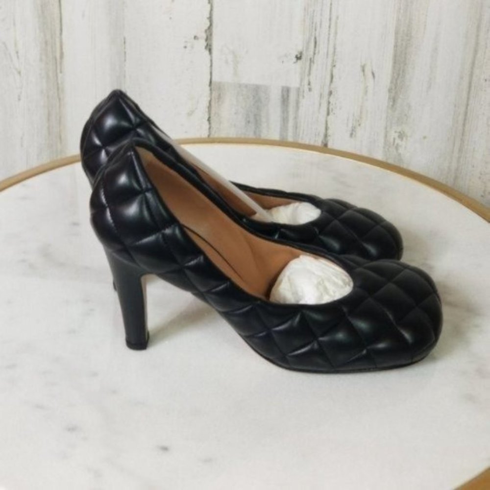 Bottega Veneta Padded Bloc 90mm Pumps Black Square - Picture 9 of 13